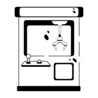 Trendy Claw Machine vector