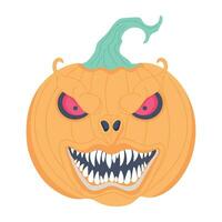 Trendy Scary Pumpkin vector