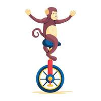 Trendy Circus Monkey vector