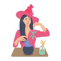 Trendy Witch Recipe vector