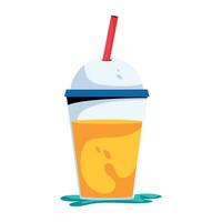 Trendy Takeaway Juice vector