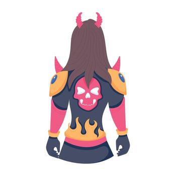 Trendy Devil Character vector