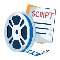 Trendy Movie Script vector