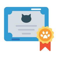 Trendy Pet Certificate vector