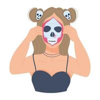 Trendy Skull Costume vector