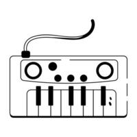 Trendy Synthesizer Piano vector