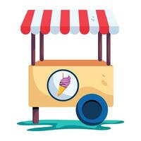 Trendy Dessert Cart vector