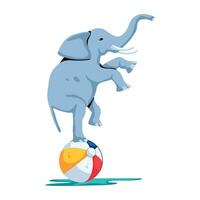 Trendy Circus Elephant vector