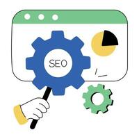 Trendy SEO Analysis vector