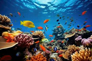 submarino Disparo de coral pez, corales y anémonas foto