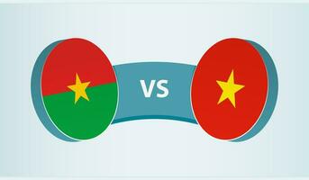 burkina faso versus Vietnam, equipo Deportes competencia concepto. vector