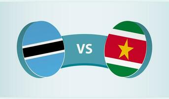 Botswana versus Suriname, team sports competition concept. vector