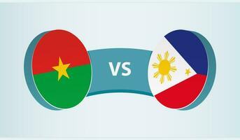 Burkina Faso versus Philippines, team sports competition concept. vector