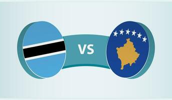 Botswana versus Kosovo, equipo Deportes competencia concepto. vector