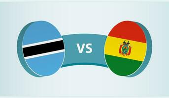 Botswana versus bolivia, equipo Deportes competencia concepto. vector