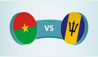 burkina faso versus barbados, equipo Deportes competencia concepto. vector