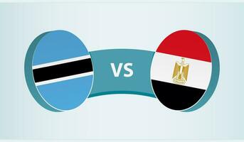 Botswana versus Egypt, team sports competition concept. vector