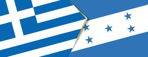 Grecia y Honduras banderas, dos vector banderas
