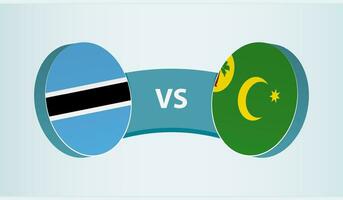 Botswana versus cocos islas, equipo Deportes competencia concepto. vector