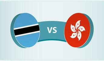 Botswana versus hong kong, equipo Deportes competencia concepto. vector