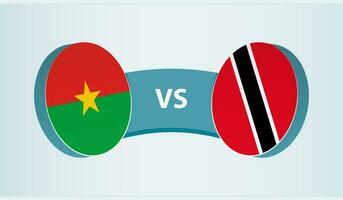 burkina faso versus trinidad y tobago, equipo Deportes competencia concepto. vector