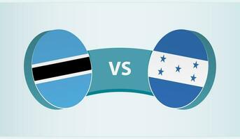 Botswana versus Honduras, equipo Deportes competencia concepto. vector