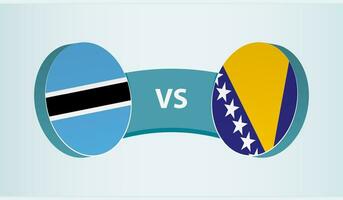 Botswana versus bosnia y herzegovina, equipo Deportes competencia concepto. vector