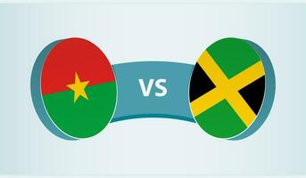 burkina faso versus Jamaica, equipo Deportes competencia concepto. vector