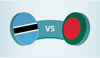 Botswana versus bangladesh, equipo Deportes competencia concepto. vector