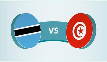 Botswana versus Túnez, equipo Deportes competencia concepto. vector