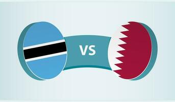 Botswana versus Qatar, team sports competition concept. vector