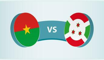 burkina faso versus burundi, equipo Deportes competencia concepto. vector