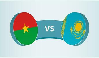 Burkina Faso versus Kazakhstan, team sports competition concept. vector