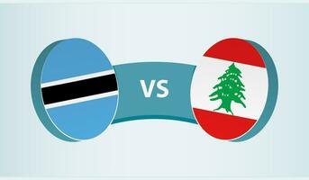 Botswana versus Lebanon, team sports competition concept. vector