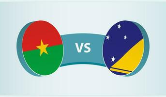 Burkina Faso versus Tokelau, team sports competition concept. vector