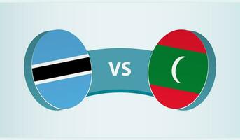 Botswana versus Maldives, team sports competition concept. vector