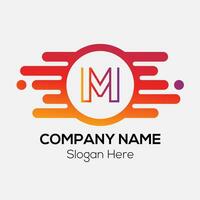 Abstract M letter modern initial lettermarks logo design vector