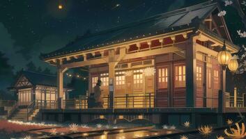 Train Station Exterior Shot Visual Novel Anime Manga Background Wallpaper photo