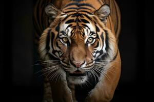 Close up of Siberian Tiger. Generative AI photo