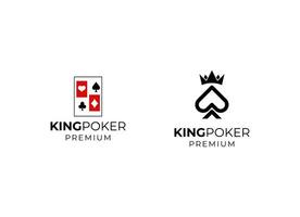 Poker club logo design. Vector of poker coint logo element