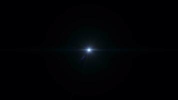 Abstract loop center flickering star blue optical lens flares video