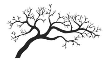 silhouette of tree branch for wall art stickers isolated on white background vector