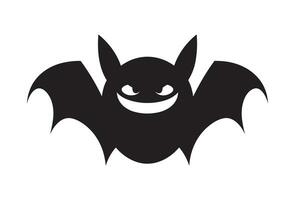 Halloween bat simple silhouette on white background vector