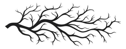 silhouette of tree branch for wall art stickers isolated on white background vector