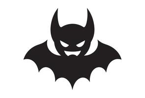 Halloween bat simple silhouette on white background vector