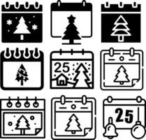 Navidad calandrar icono para plantillas vector