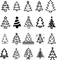 Navidad pino árbol icono para plantillas. vector