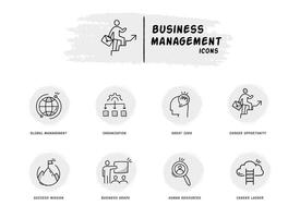 Business Excellence Icon Set. Our 'Business Excellence Icon Set signifies the pursuit of success and innovation in various aspects of an organization vector