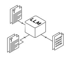 Large Language Model icon. LLM Icon. Language Model Illustration. vector