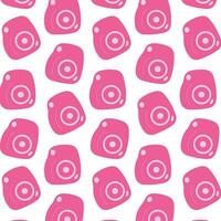 camera photography pink doll girl pattern textile vector